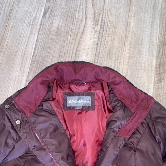 EDDIE BAUER vtg puffer Down lodge Parka jacket s - Picture 6 of 6